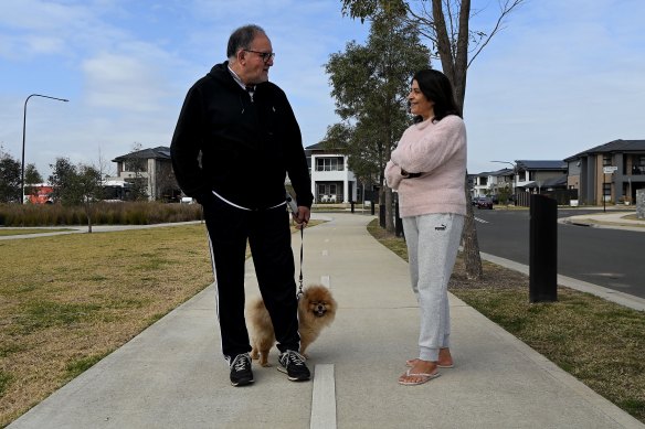 While Hadi Arbabzadeh (left) and his wife Farida (right) do not have a mortgage on their home in Marsden Park, they have sympathy for their families who are feeling the pinch.