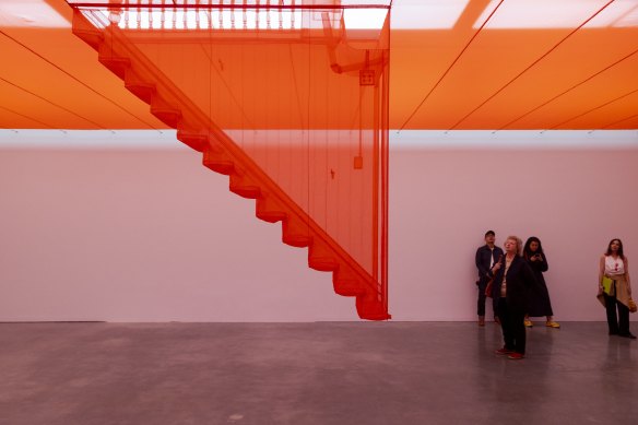 Staircase-III, 2010 by Do Ho Suh at the Museum of Contemporary Art.