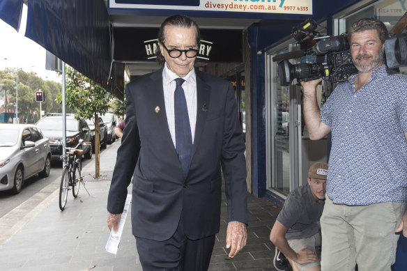 Charles Waterstreet leaves Manly Courthouse in October 2018.