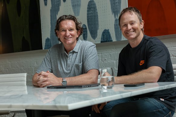 (Left to right) James Hird and Affinda CEO Tim Toner.