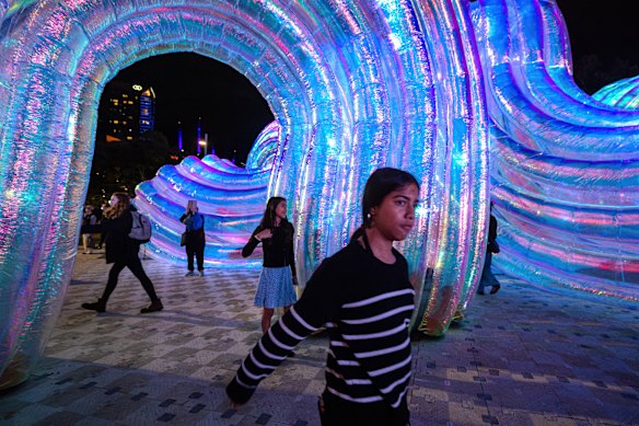 A abertura do festival Vivid 2025, em Darling Harbour. 
