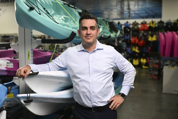 Super Retail chief executive Anthony Heraghty will present the group’s full-year results this month. 