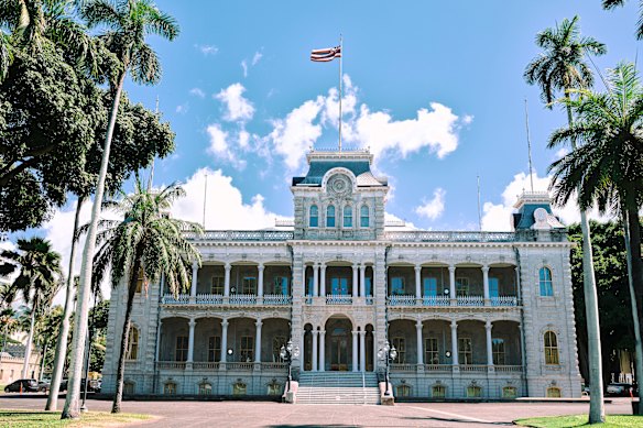 ’Iolani Palace... a quirky mix of Italian Renaissance and Hawaiian design.
