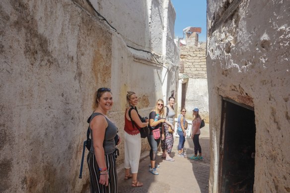 Travellers on Intrepid’s Women’s Expeditions in Fes, Morocco.