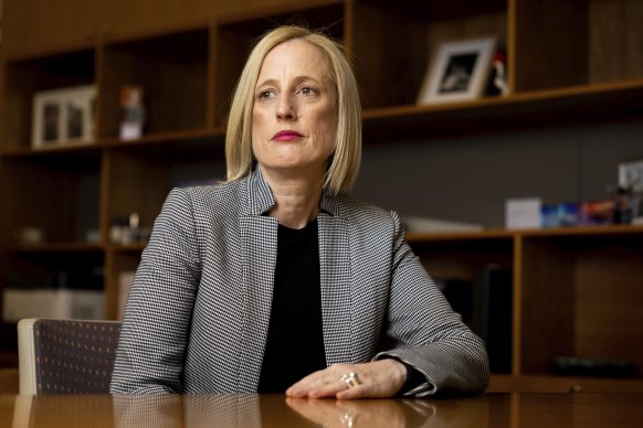 Minister for Finance and Women Katy Gallagher says the workforce crisis in childcare will o<em></em>nly worsen as wages lift in other sectors of the care economy.