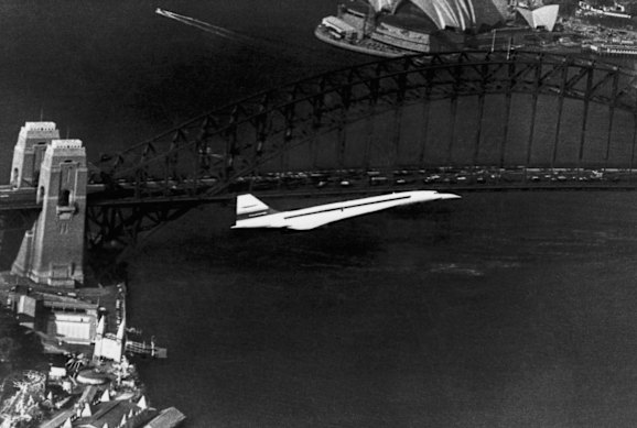 Dream machine of the 1970s. A Concorde jet first flew to Australia in June, 1972, landing in Sydney.