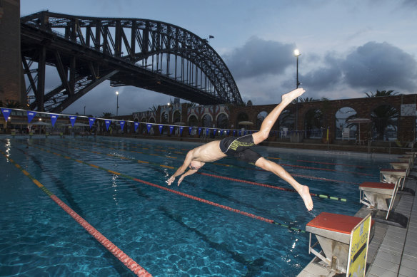 Phillippe Kubinsky is among 350,000 visitors to the pool each year. 