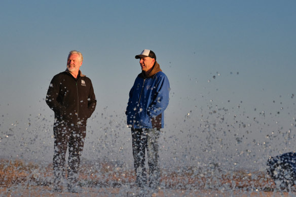 Aquna executive chairman Ross Anderson (left) with managing director Mathew Ryan.