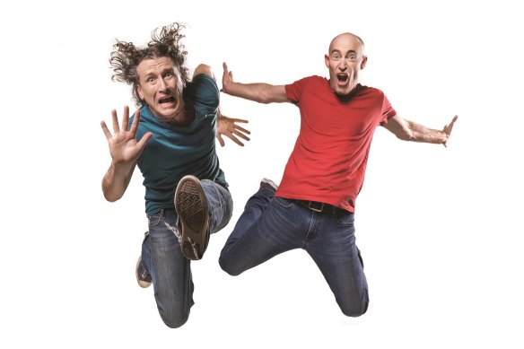 The Umbilical Brothers: David Collins, left, and Shane Dundas. 