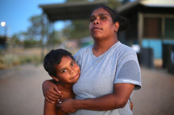 Dujuan Hoosan and his mother Megan.