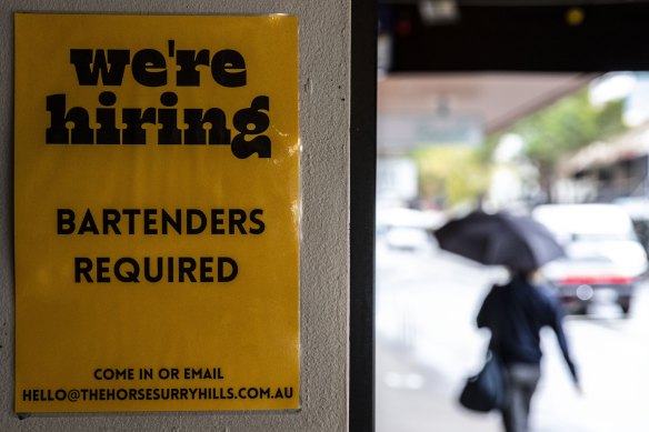 Job vacancies have fallen by 18 per cent since the Reserve Bank started lifting interest rates.