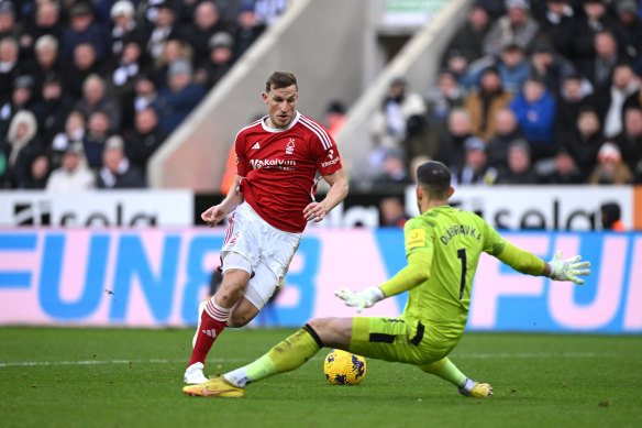 Chris Wood’s hat-trick continued his former club Newcastle’s barren run.