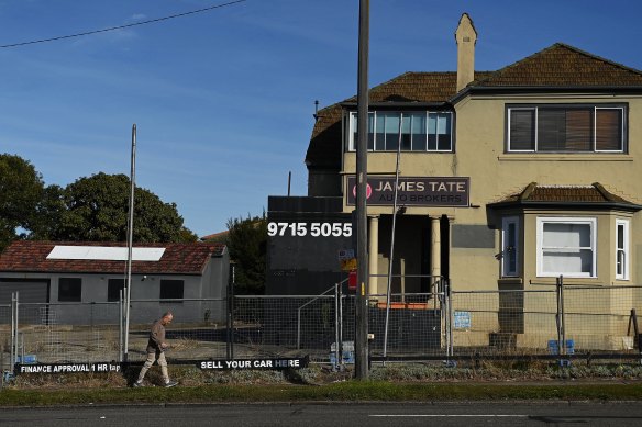 Vacant buildings on Parramatta Road at Croydon. The corridor is earmarked for more intensive residential development.