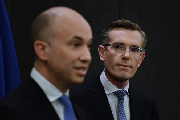 NSW Premier Dominic Perrottet, right, and NSW Treasurer Matt Kean.