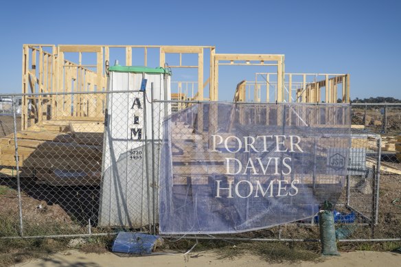 Porter Davis left hundreds of homes unfinished when it collapsed in March.