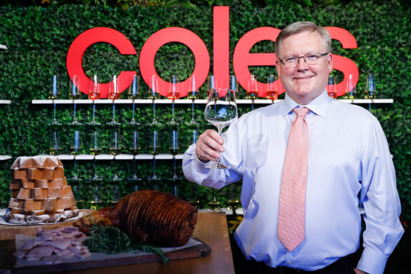 No more Little Shop: Coles chief executive Steven Cain shows off the company's new collectables.