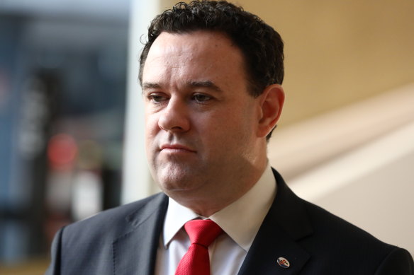 Stuart Ayres resigned as trade minister over his role in John Barilaro’s recruitment process. He was later cleared of wrongdoing by a government review.