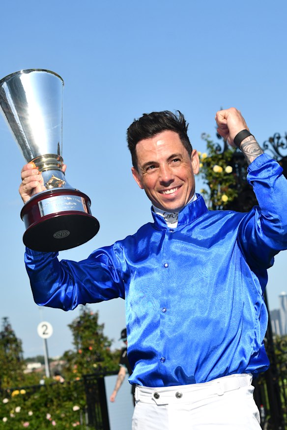 Dean Holland after the biggest moment of his career, winning the 2023 Newmarket Handicap.