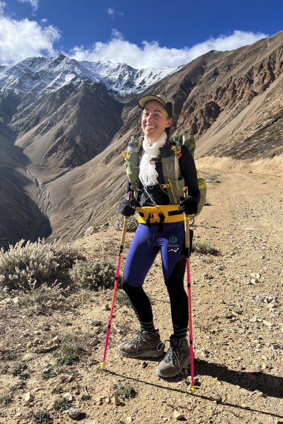 Endurance athlete Samantha Gash, who raised funds for charity by walking 1600 kilometres across Nepal in 50 days. 