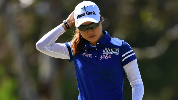 Minjee Lee remains in the top 20 on the leaderboard.