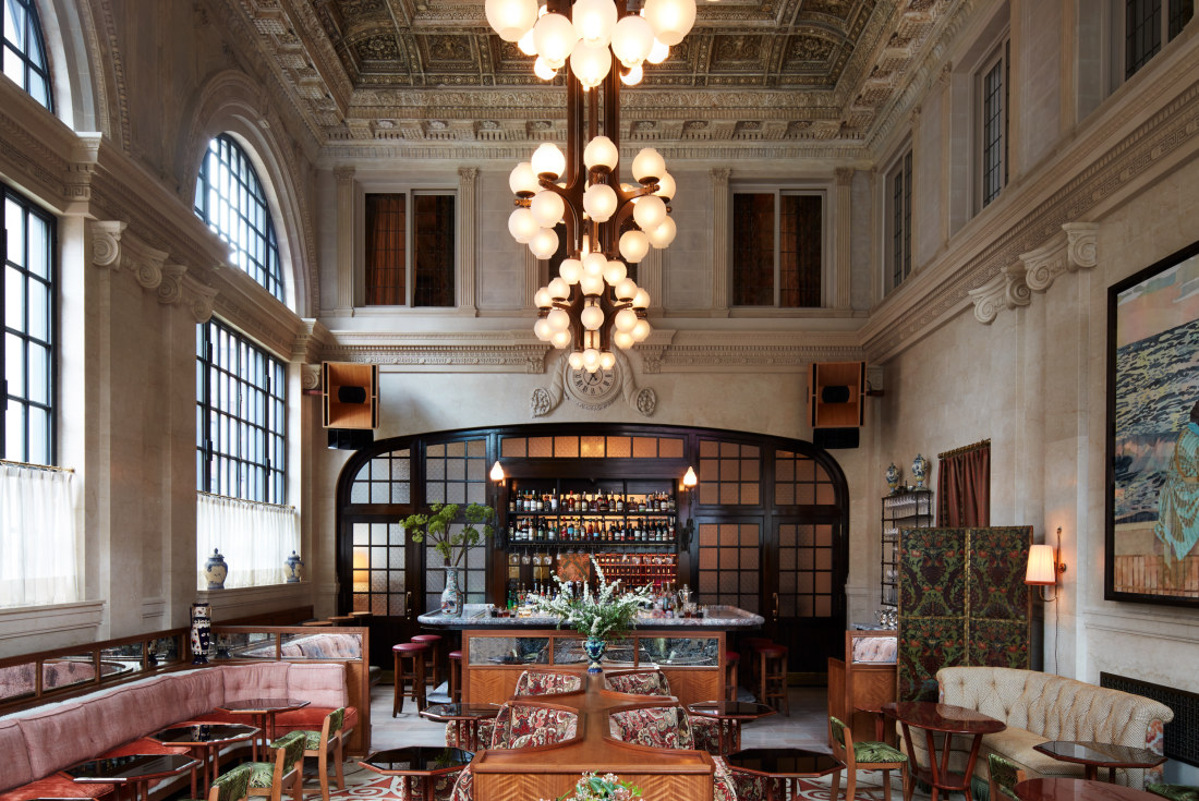 Inside the Nine Orchard hotel in New York at old Jarmulowsky Bank