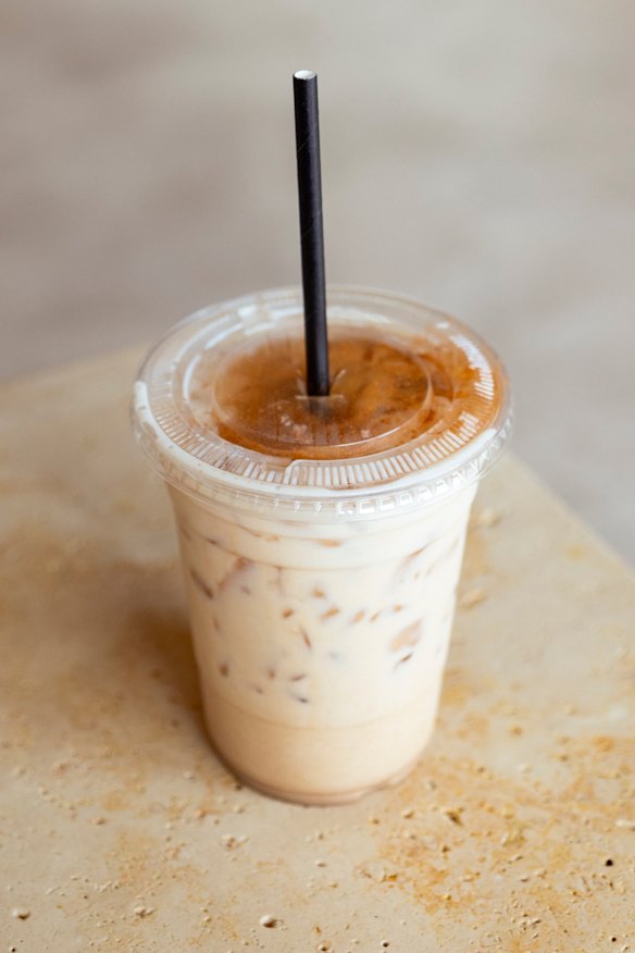 Iced maple chai latte.