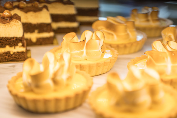 Lemon meringue tarts.