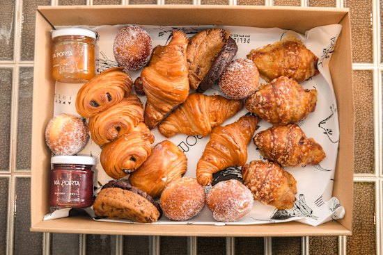 Breakfast pastries at Via Porta cafe in Mont Albert. 