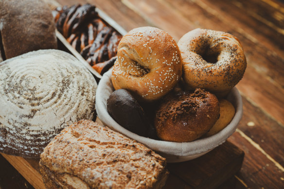 Bagels and breads.
