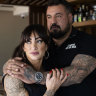 Alexandra and Nicola Coccia in their hatted restaurant Osteria il Coccia in Ettalong Beach .