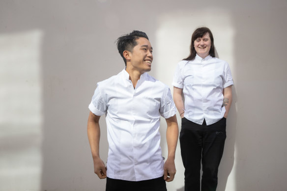 The Age Good Food Guide 2024 Smeg Young Chefs of the Year, Cameron Tay-Yap and Lily McGrath.