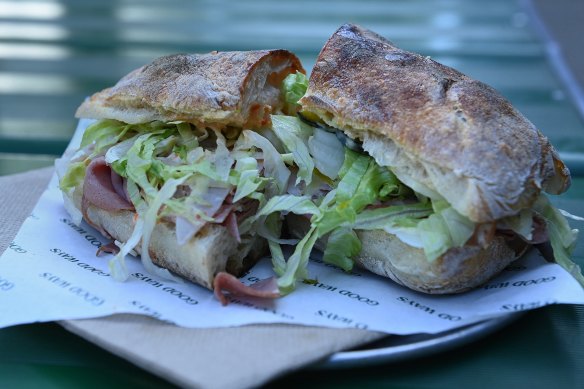 Luke Bourke’s go-to sandwich at Good Ways Deli.