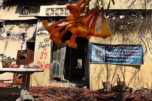 The home of Canadian-Israeli peace activist Vivian Silver who was murdered by Hamas during the October 7 attack in Kibbutz Be’eri.