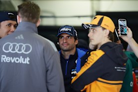 Oscar Piastri and other drivers pre-race in Shanghai.