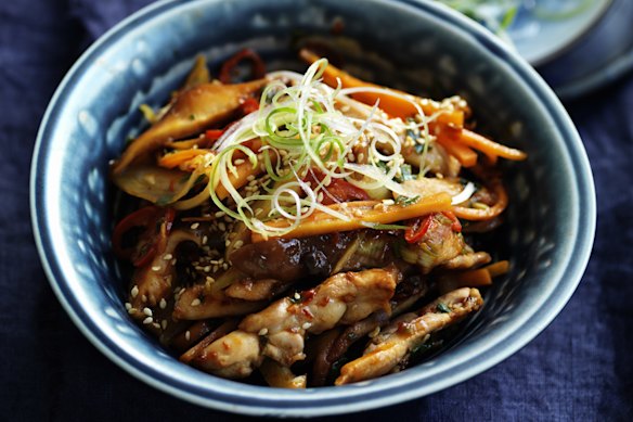 Whatever you do, use gochujang for this chicken stir-fry.