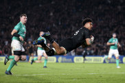 Ardie Savea scored New Zealand’s fifth try at Eden Park.