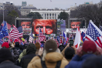 Supporters of Donald Trump gathered outside the US Capitol before the January 6 insurrection. The committee has heard that Trump “summoned the mob”.