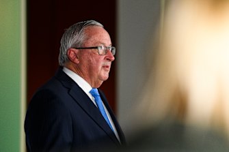 NSW Minister for Health Brad Hazzard at the COVID-19 briefing on Thursday morning.