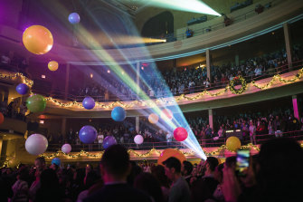 Hillsong congregants attend a Christmas show in New York City in 2017. The church has sought to attract young Christians in big cities.