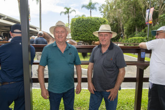 Bruce and Ken Noble at the Magic Millions sales on the Gold Coast.