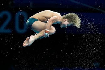 Cassiel Rousseau is on track for the men’s 10m platform final.