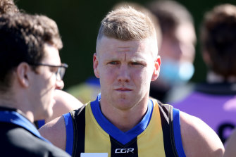 Frustrating time: Daniel Hannebery working his way back through the VFL.