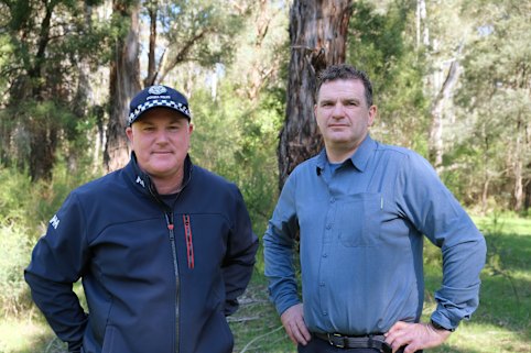 Brett Florence with Andrew Stamper at Wonnangatta.