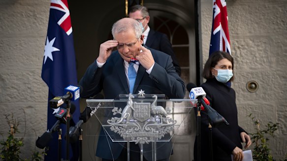 Prime Minister Scott Morrison and NSW Premier Gladys Berejiklian  announce COVID-19 financial relief.