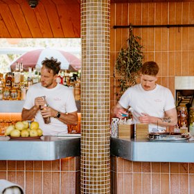 Peachy tones are right on trend.