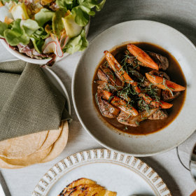O’Connor beef eye fillet, saltado sauce, aji amarillo.