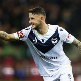 Melbourne Victory’s Jake Brimmer was named the best player in the A-League Men competition last season.