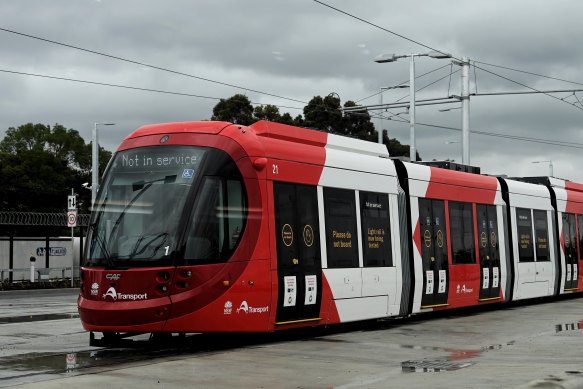 Testing has begun on a section of the first stage of the Parramatta light rail.