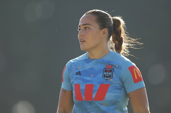 NSW captain Isabelle Kelly at a training session in Sydney last week.