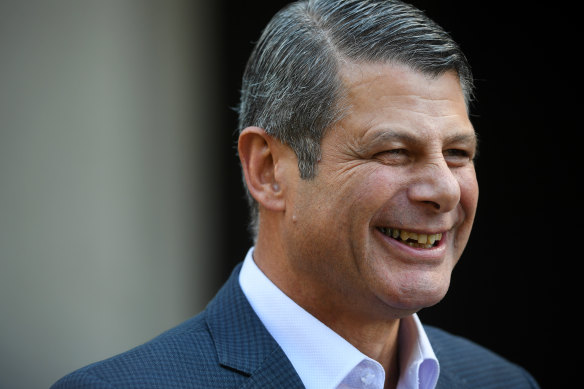 Former Victorian Premier Steve Bracks speaks to media on Wednesday.